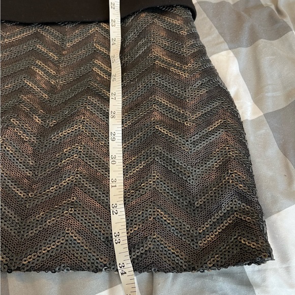 Hoss Intropia Anthropologie Black Mod Shift Dress With Sequin Bottom Sz 36/ 4 - Picture 12 of 12